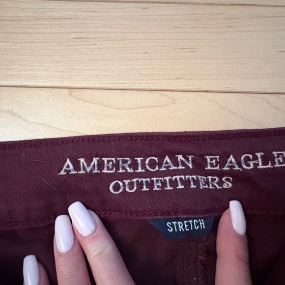American Eagle Outfitters Shortie Burgundy Shorts Size 6 - Picture 3 of 9